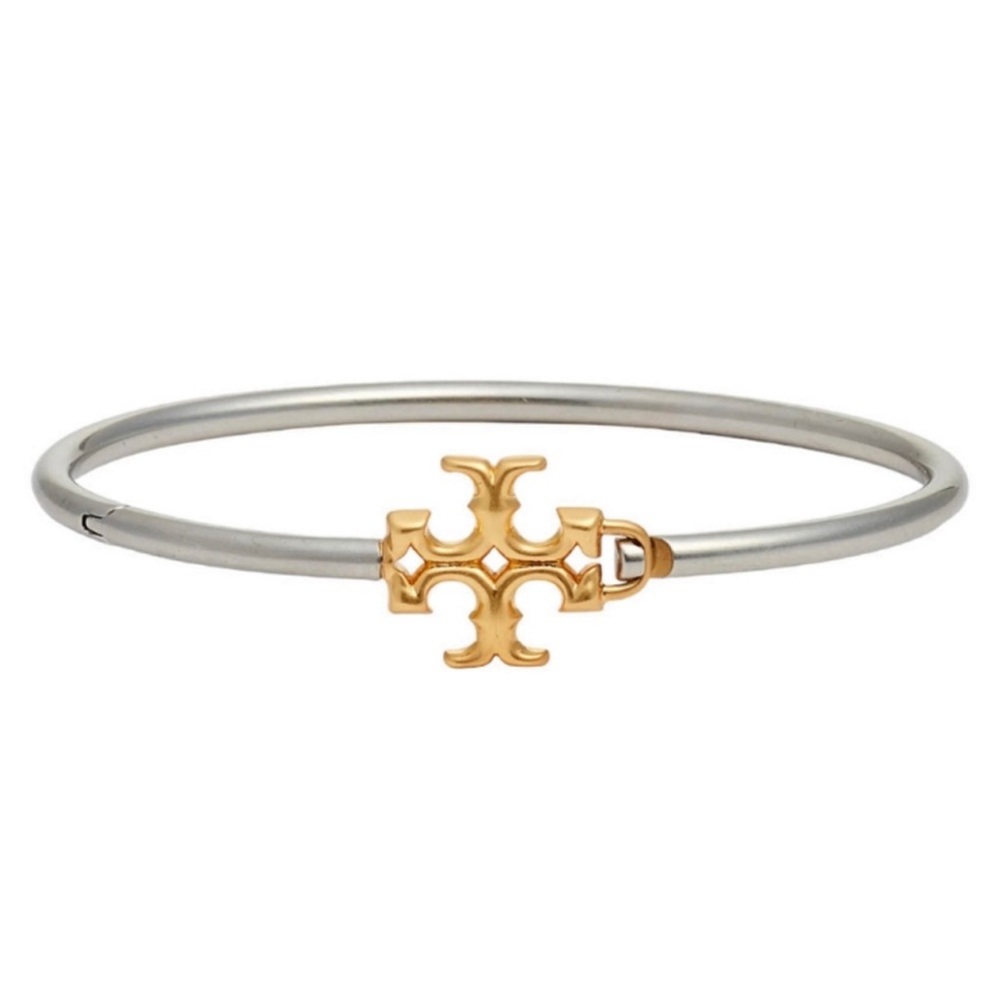 TORY BURCH • Eleanor Two-Tone Bangle Bracelet GUC